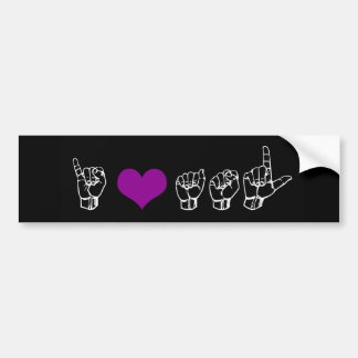 I Love ASL (American Sign Language) Bumper Sticker