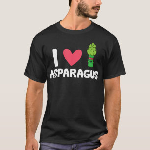 I Love Asparagus Vegetable Funny Asparagus T-Shirt