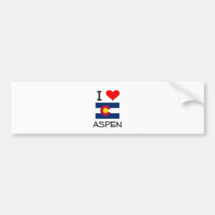 I Love ASPEN Colorado Bumper Sticker
