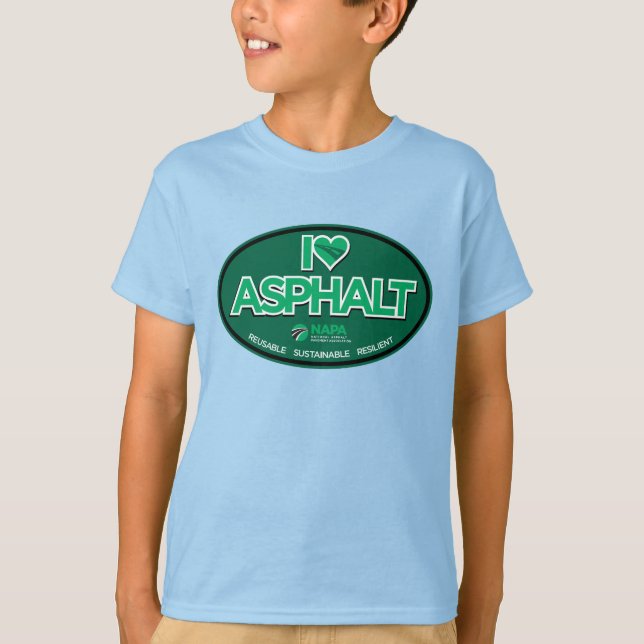 I Love Asphalt Kids' T-Shirt - Blue (Front)