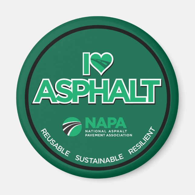 I Love Asphalt Magnet (Front)