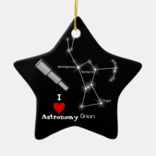 I Love Astronomy Ceramic Tree Decoration