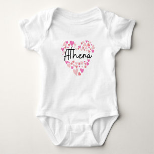 I love Athena - hearts for Athena Baby Bodysuit