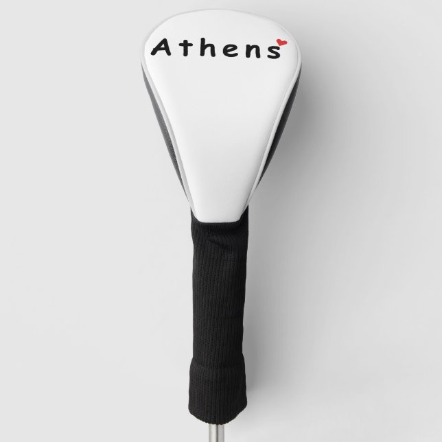 I love Athens Greece Golf Head Cover (Front)