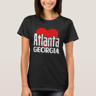 I Love Atlanta Georgia Retro Big Heart Atlanta Vac T-Shirt