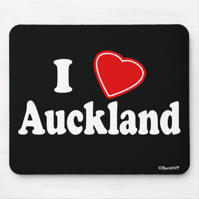 I Love Auckland Mouse Pad (Front)