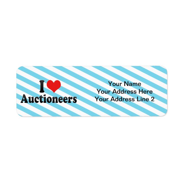 I Love Auctioneers Return Address Label (Front)