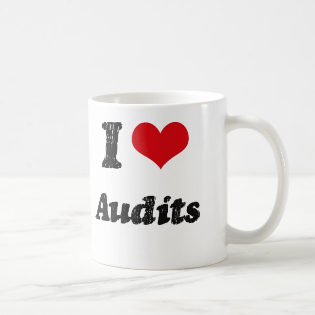 I Love Audits Coffee Mug (Right)