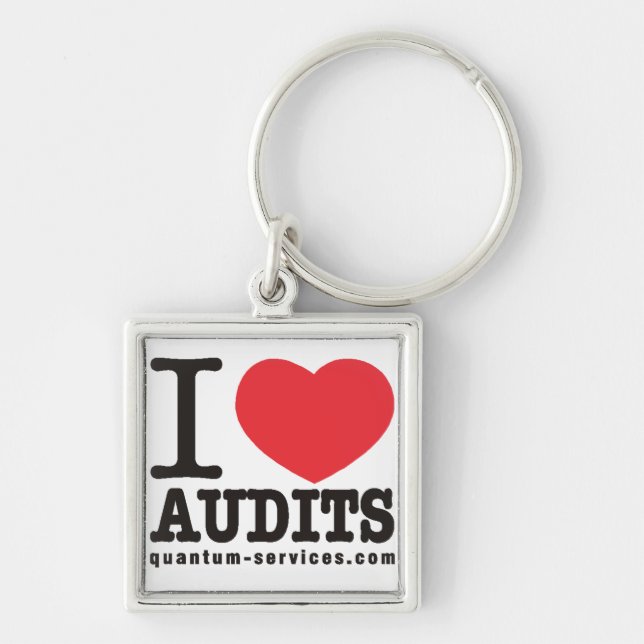 I Love Audits Keychain (Front)