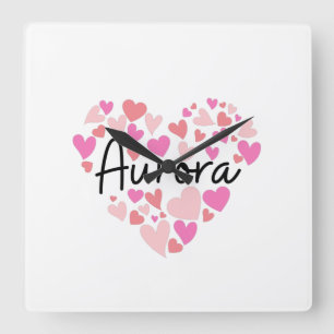 I love Aurora Square Wall Clock
