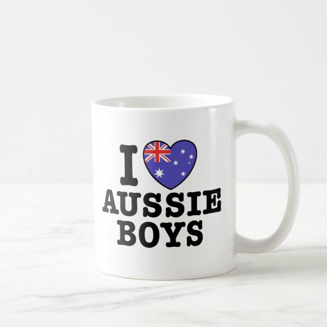 I Love Aussie Boys Coffee Mug (Right)