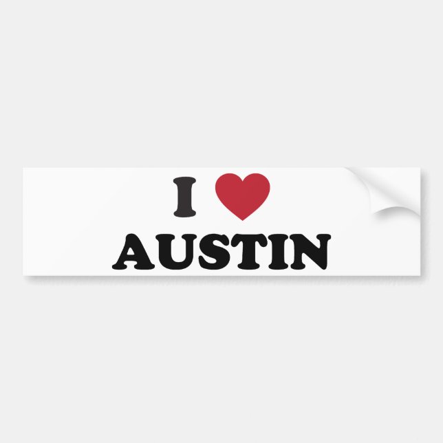 I Love Austin Bumper Sticker (Front)
