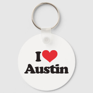 I Love Austin Key Ring