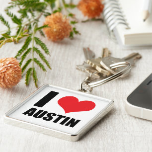 I love Austin Key Ring