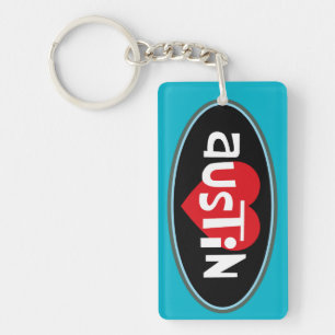 "I Love Austin" Key Ring