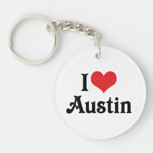 I Love Austin Key Ring