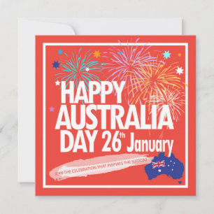 "I LOVE AUSTRALIA" Australia Day 26th January Holiday Card