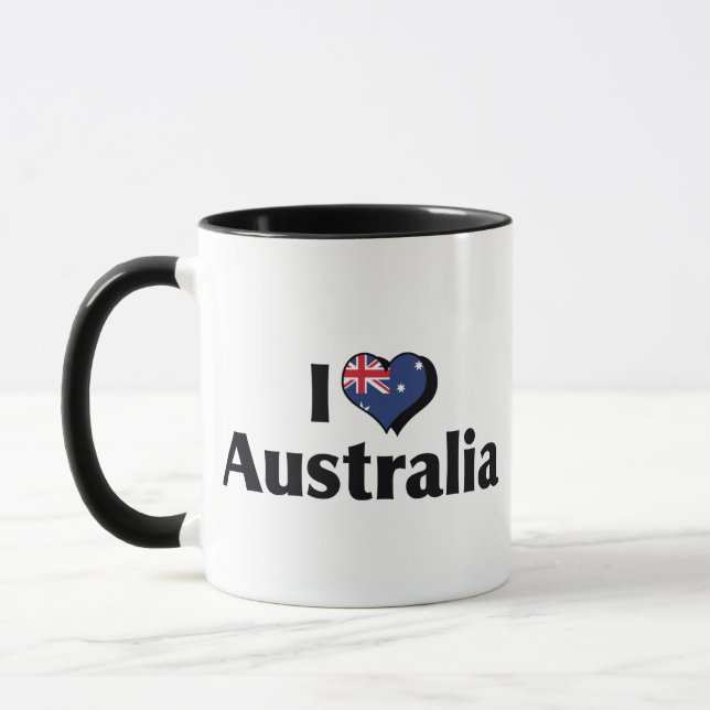 I Love Australia Flag Mug (Left)