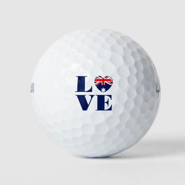 I love Australia Golf Balls (Front)