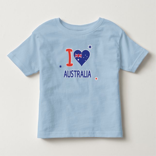 I LOVE AUSTRALIA Happy Australia Day 26th January Toddler T-Shirt (Front)