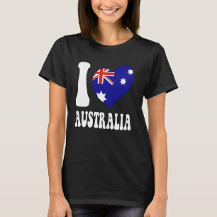 I Love Australia I Love Canberra Australia Flag He T-Shirt