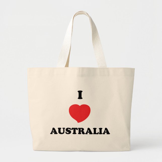 I LOVE Australia Large Tote Bag (Front)
