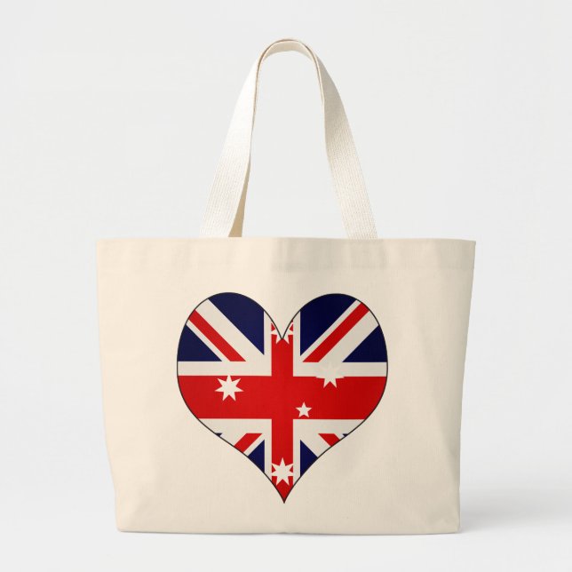 I Love Australia Large Tote Bag (Front)