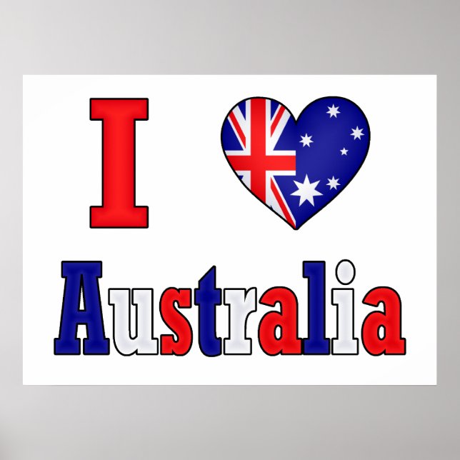I Love Australia Poster (Front)