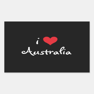 I Love Australia Rectangular Sticker