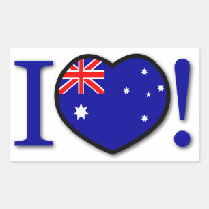 I Love Australia Sticker