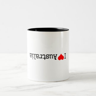 I Love Australia Two-Tone Coffee Mug