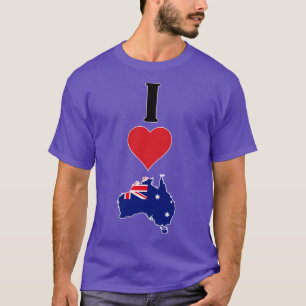I Love Australia Vertical I Heart Australia Countr T-Shirt