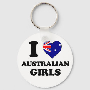 I love Australian girls Key Ring