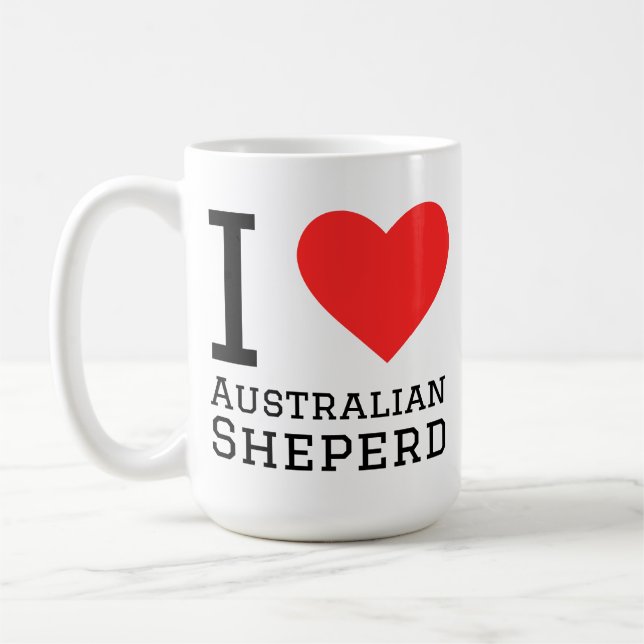 I love Australian shepherd  Coffee Mug (Left)