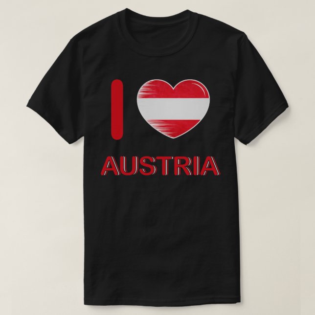 I Love Austria Flag My Home My Country 5 T-Shirt (Design Front)