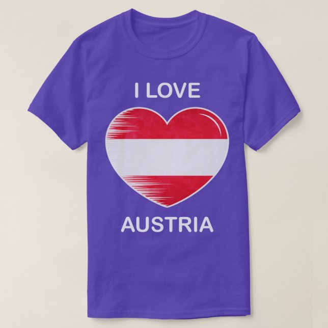 I Love Austria Flag My Home My Country 6 T-Shirt (Design Front)