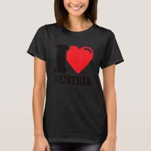 I Love Austria Homeland Austrian Flag T-Shirt