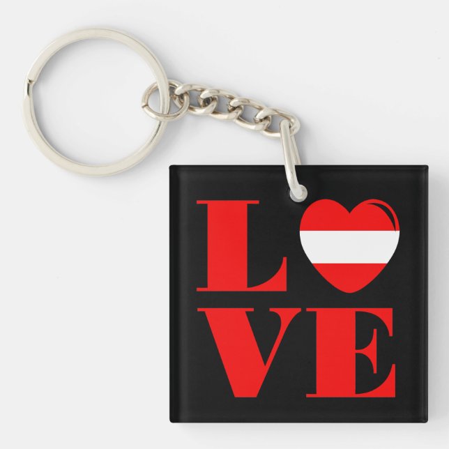 I love Austria Key Ring (Front)