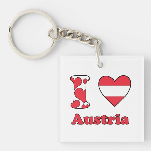 I love Austria Key Ring (Front)