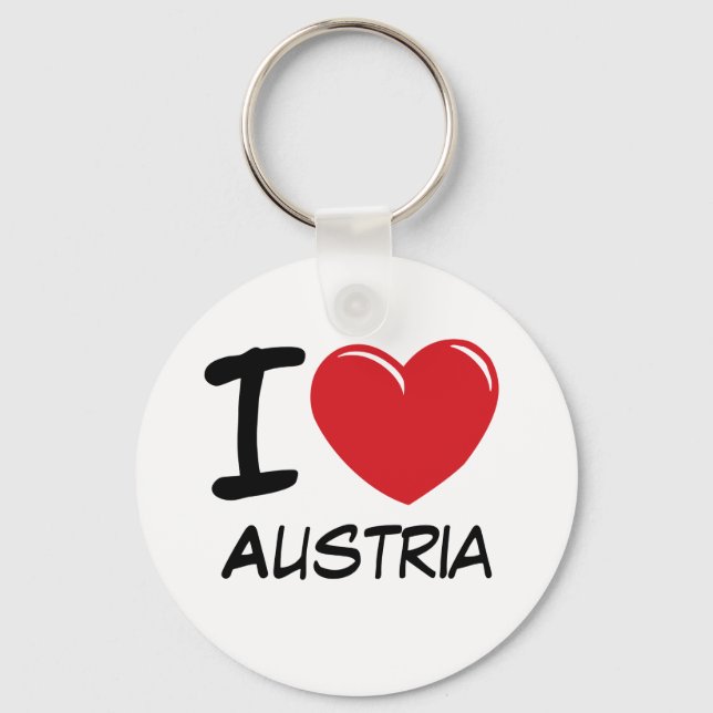 I Love Austria Key Ring (Front)