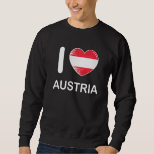 I Love Austria My Home My Country Heart Austria  4 Sweatshirt