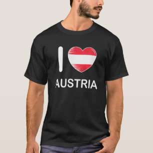 I Love Austria My Home My Country Heart Austria 4 T-Shirt