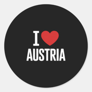 I Love Austria Osterreich Skiing Austrian Summer H Classic Round Sticker