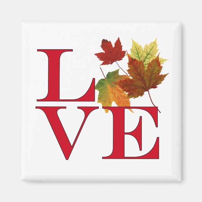 I Love Autumn Magnet (Front)
