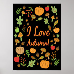 I Love Autumn! Poster