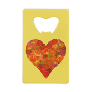 I Love Autumn, Subtle—Red Aspen Leaf Heart 1