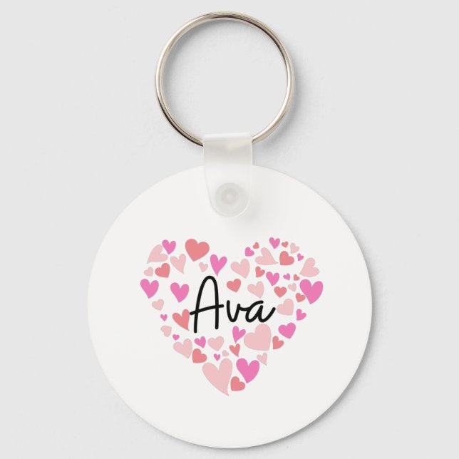 I love Ava Key Ring (Front)
