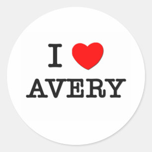 I Love Avery Classic Round Sticker