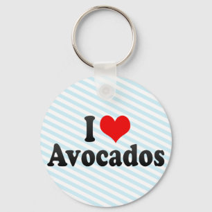 I Love Avocados Key Ring