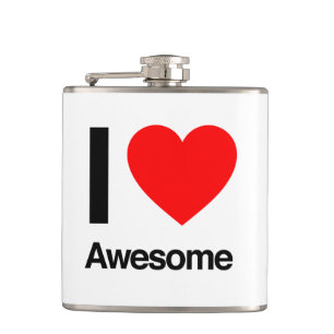 i love awesome hip flask